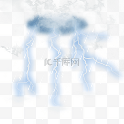 蓝色云雾图片_雷雨天气蓝色抽象