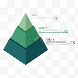 流程图标图片_金字塔信息图表立体风格公司商业