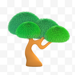 3D毛绒树