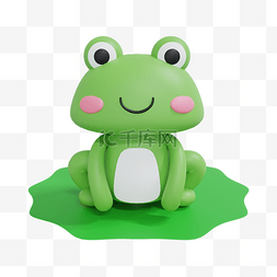 蝌蚪与青蛙图片_3DC4D立体荷叶青蛙