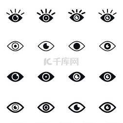 眼睛设计图片_一组关于眼睛主题的图标。