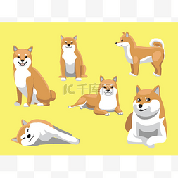 卡通狗宝宝图片_Shiba Inu狗宝宝可爱的卡通病媒