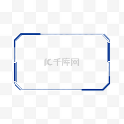 扇形几何体图片_克莱因蓝蓝色科技几何边框