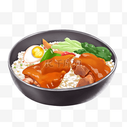 米饭拌饭料图片_美味猪脚饭