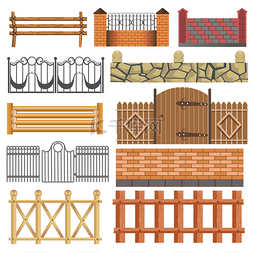 不同的篱芭设计木制的集