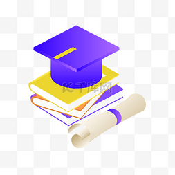 学习证书证书图片_录取通知书和帽子