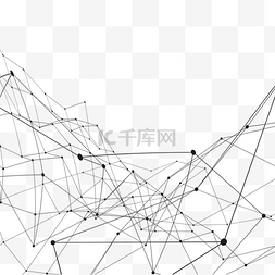 科技折线点线装饰底边