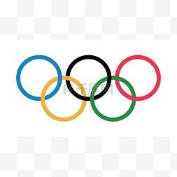 海报模板图片_彩色奥运五环。 东京矢量图解文