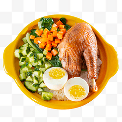 鸡蛋黄瓜图片_美食鸡腿饭米饭