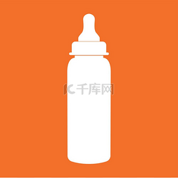 婴儿瓶符号白色图标.. 婴儿瓶符号