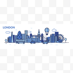 市中心卡通图片_伦敦市旗