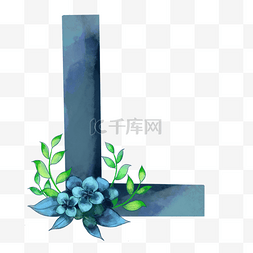 车为图片_水彩花卉背景在蓝色主题信件l