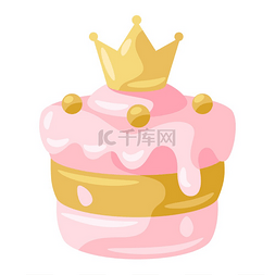 公主蛋糕的插图。