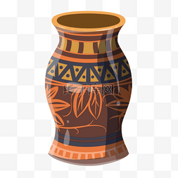 埃及花瓶复古风格精致花纹图案
