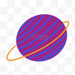 个性图标图片_紫色螺旋星球卡通嬉皮士贴纸