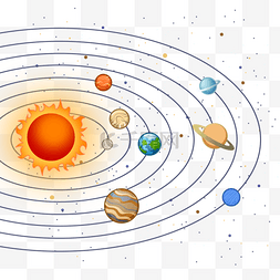 插画背景宇宙图片_太阳系卡通