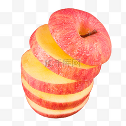 苹果with图片_新鲜水果切片苹果