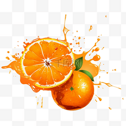 年度总结手绘图片_扁平插画手绘免抠元素橙子