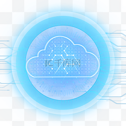 抽象光效科技蓝色光圈云层