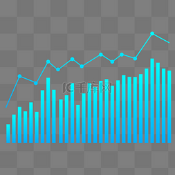 股市走势图图片_商业商务股市走势图蓝色趋势图表