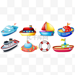 收集的玩具船