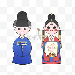 韩国婚礼传统人物传统服饰