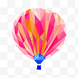 热气球低聚几何效果