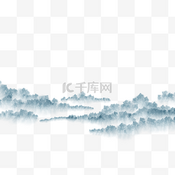 中国风边框图片_清明清明节古风水墨远山群山风景