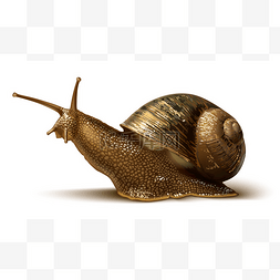卡通螺旋形图片_一只蜗牛的插图