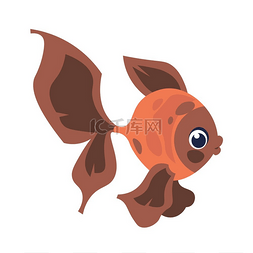 金鱼鱼缸卡通图片_可爱的卡通海洋鱼。