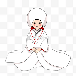 新娘日本服装卡通白色可爱