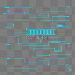 页眉元素科技感图片_蓝色科技互联网线条边框装饰页眉