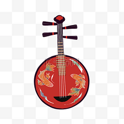 传统音乐元素图片_古代古典乐器阮传统音乐