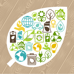 绿色能源海报图片_生态背景与环境图标.