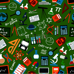 计算机黑板图片_学校、教育和科学背景与书、笔、