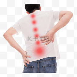 人物颈椎腰肌劳损腰疼受伤