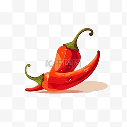 破裂的辣椒图片_卡通手绘蔬菜辣椒