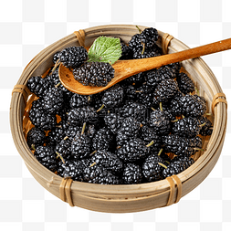黑色美味图片_新鲜黑色营养水果桑葚