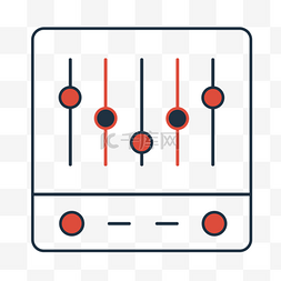 线条卡通均衡器音乐徽标