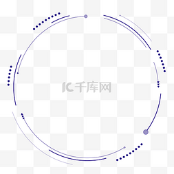 深蓝图片_蓝色简约科技圆环