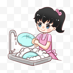 打扫卫生图片_擦扫卫生做家务洗餐具