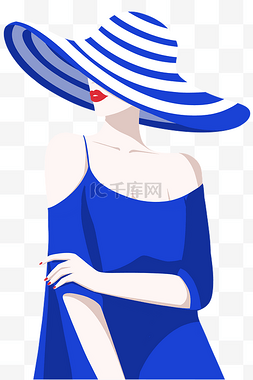 人物女性模特图片_三八妇女节优雅知性戴帽子女性