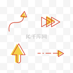 红色边框黄色色块箭头