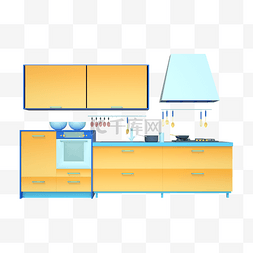 厨房餐厅家居装修卡通