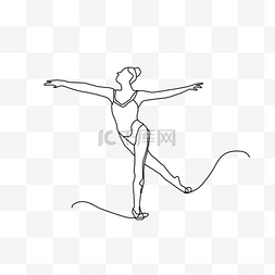 抽象女性线条图片_抽象女性线条画舞蹈