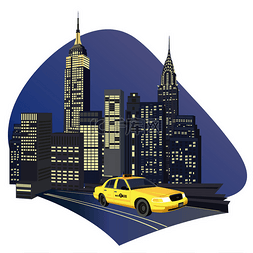 出租车剪贴画图片_纽约城