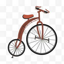 复古老式自行车红棕色