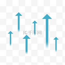 蓝色科技感向上箭头