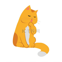 动物爪子卡通图片_可爱的卡通猫。