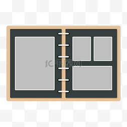 相片木框图片_黑板配色毕业相册图册相片照片边